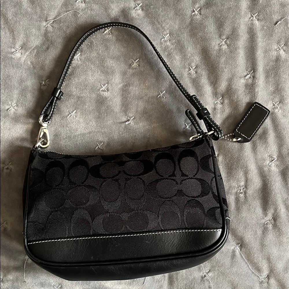 Coach Black Signature Shoulder Bag